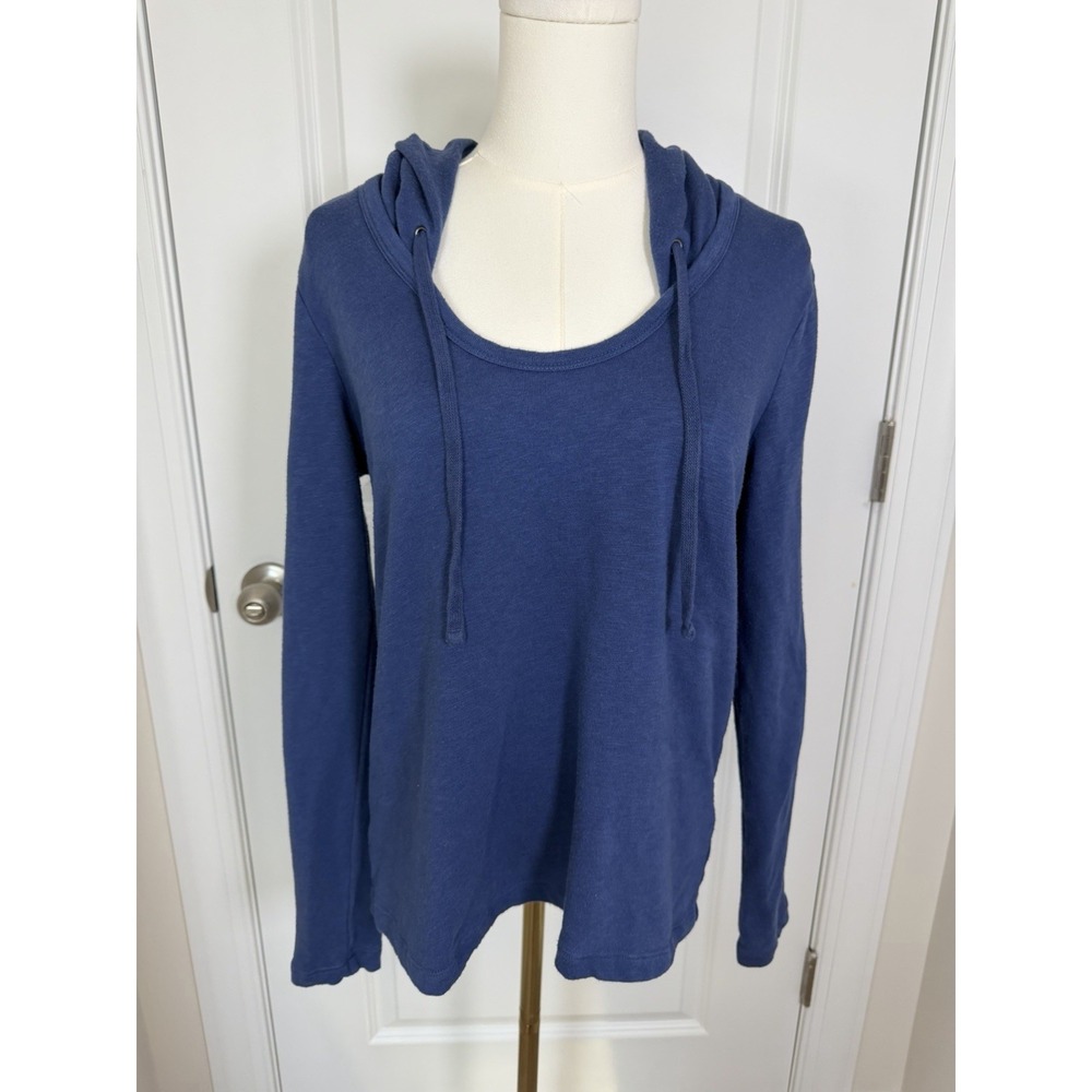 Standard‎ James Perse Women's Navy Blue Hoodie Pullover Size 2 Medium Cotton